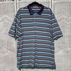 Peter Millar Summer Comfort Performance Wicking S/S Golf Polo Size XL - Vaquero